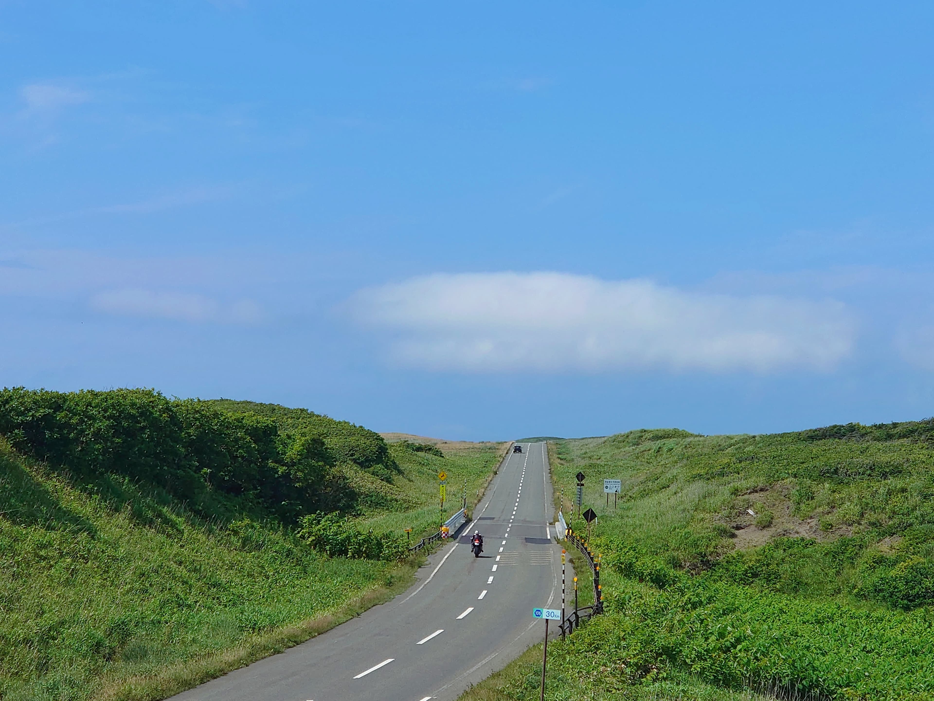 原野の直線区間