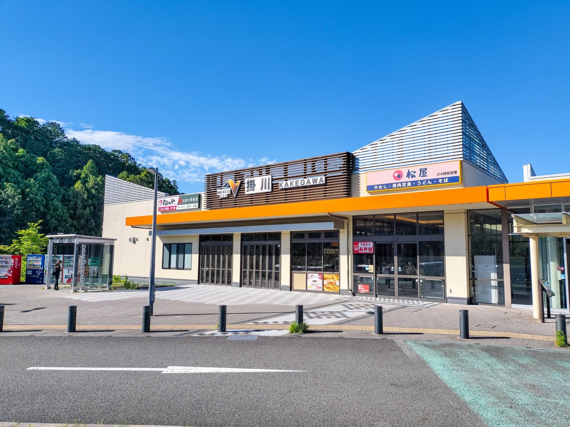 サービスエリアでのストレッチ