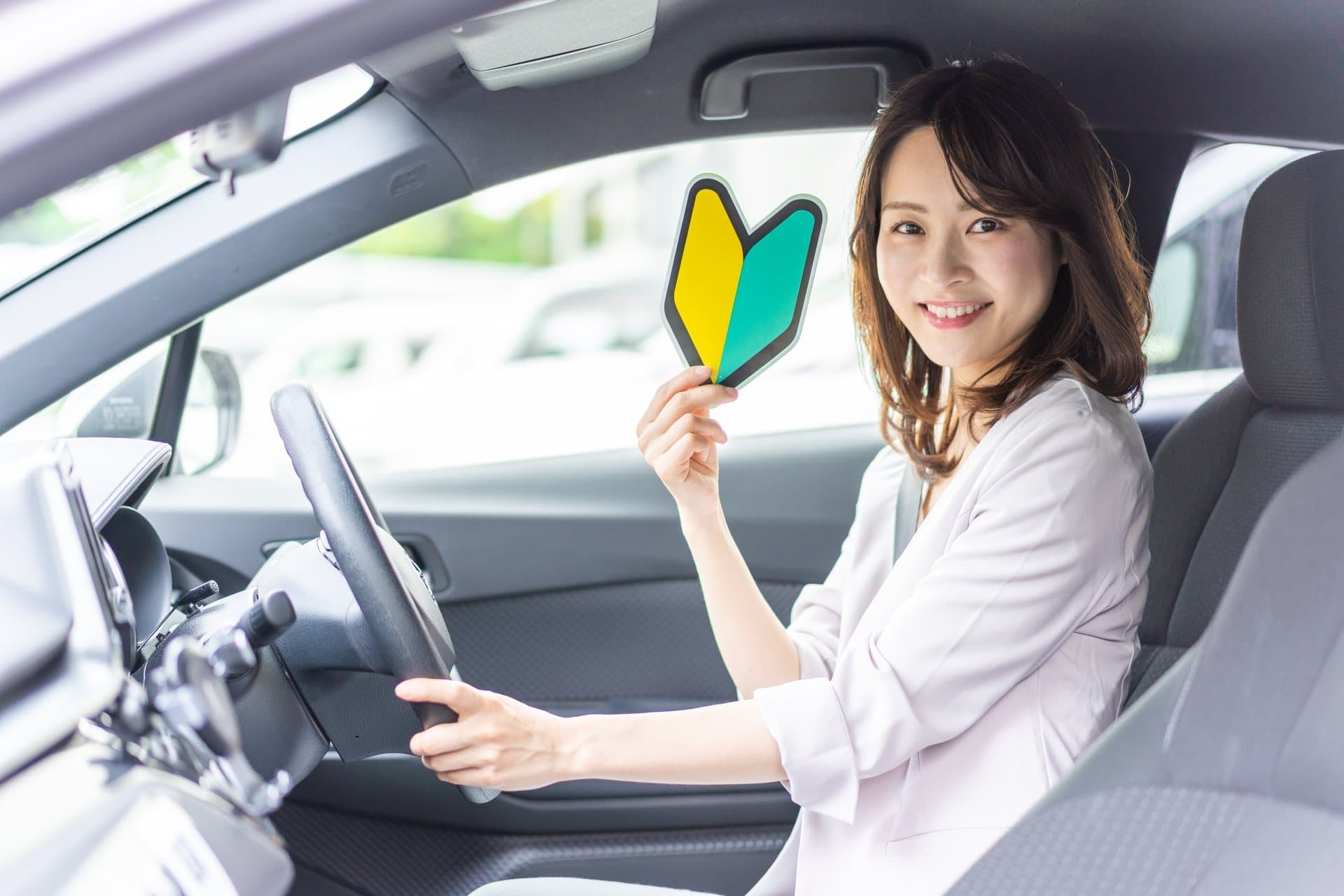 駐車場での運転練習